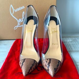 Christian Louboutin Debout 120 Python Lucido/PVC pumps - size 39